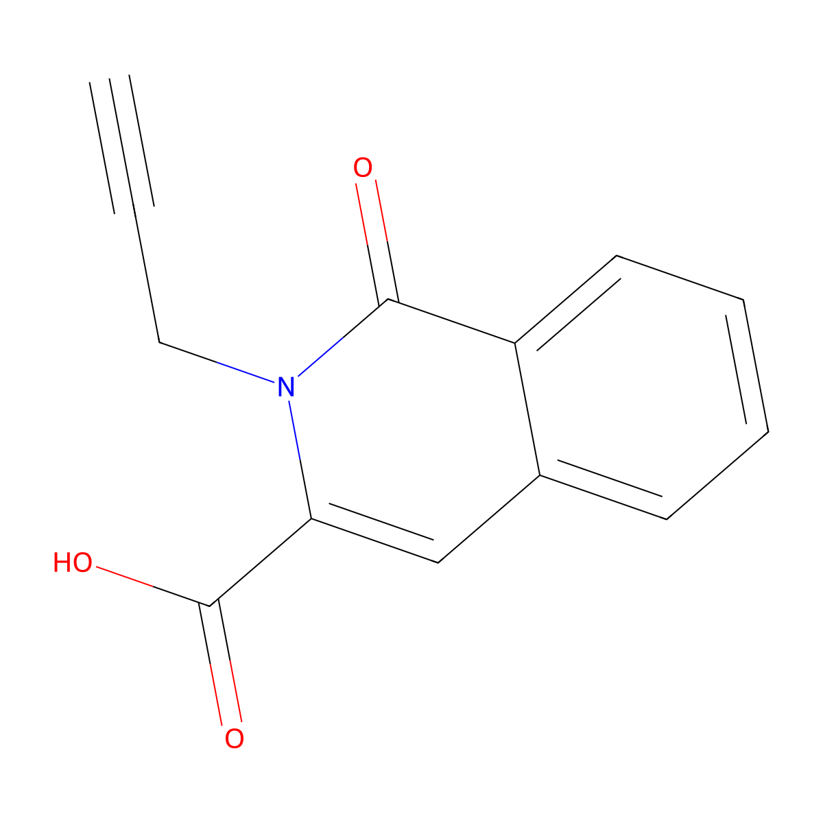 1-Oxo-2-(prop-2-yn-1-yl)-1,2-dihydroisoquinoline-3-carboxylic acid molecular structure, CAS 1496500-10-7
