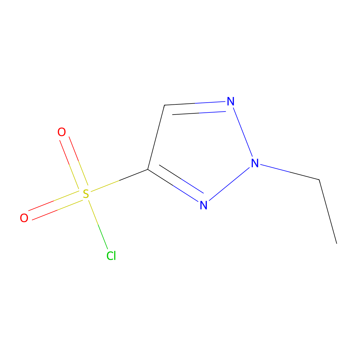 2-ethyl-2H-1,2,3-triazole-4-sulfonyl chloride molecular structure, CAS 1496511-51-3