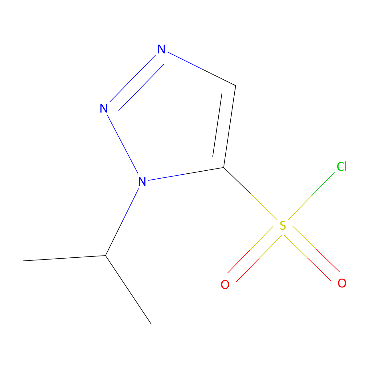 1-(propan-2-yl)-1H-1,2,3-triazole-5-sulfonyl chloride molecular structure, CAS 1496511-56-8