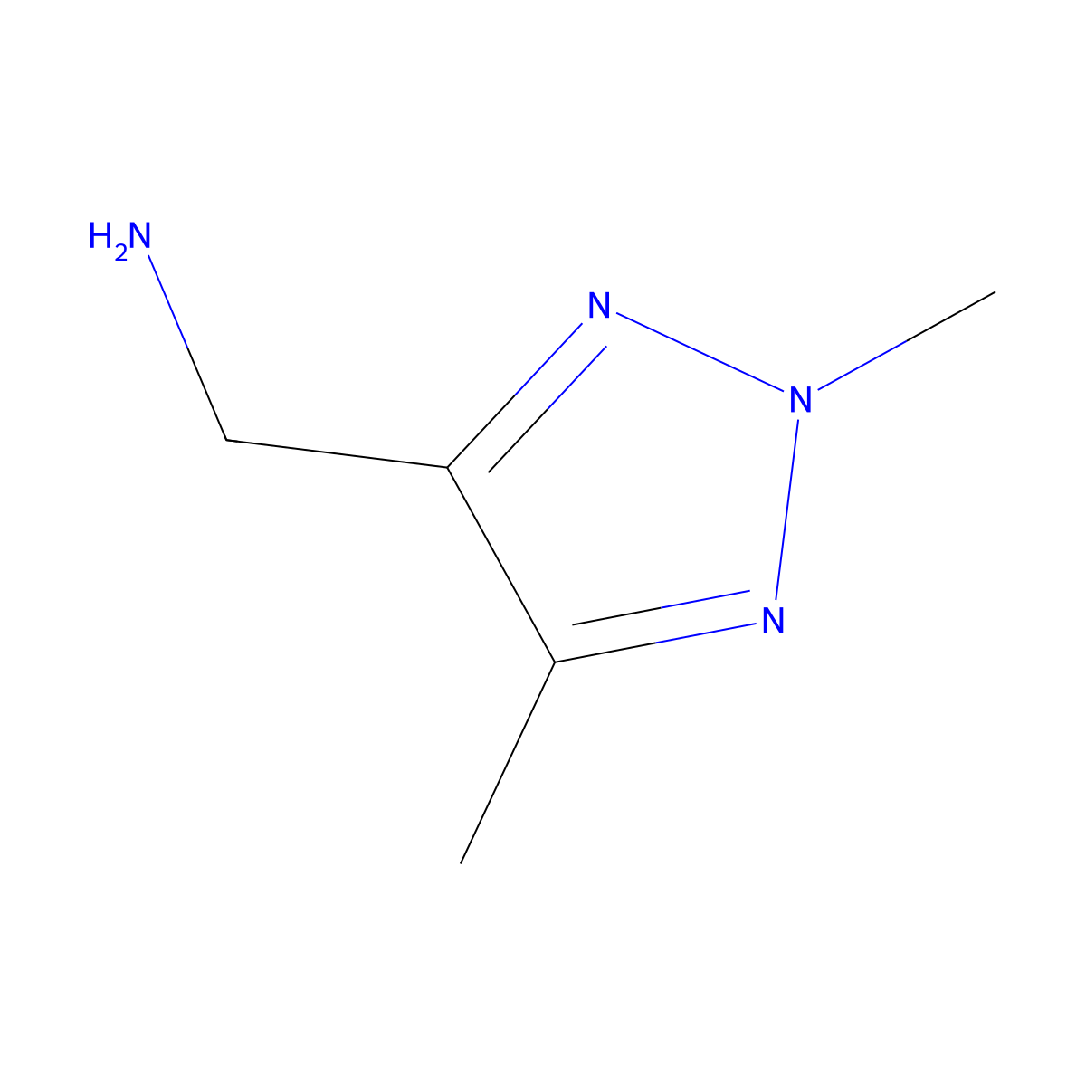 (2,5-Dimethyltriazol-4-yl)methanamine molecular structure, CAS 1496517-17-9