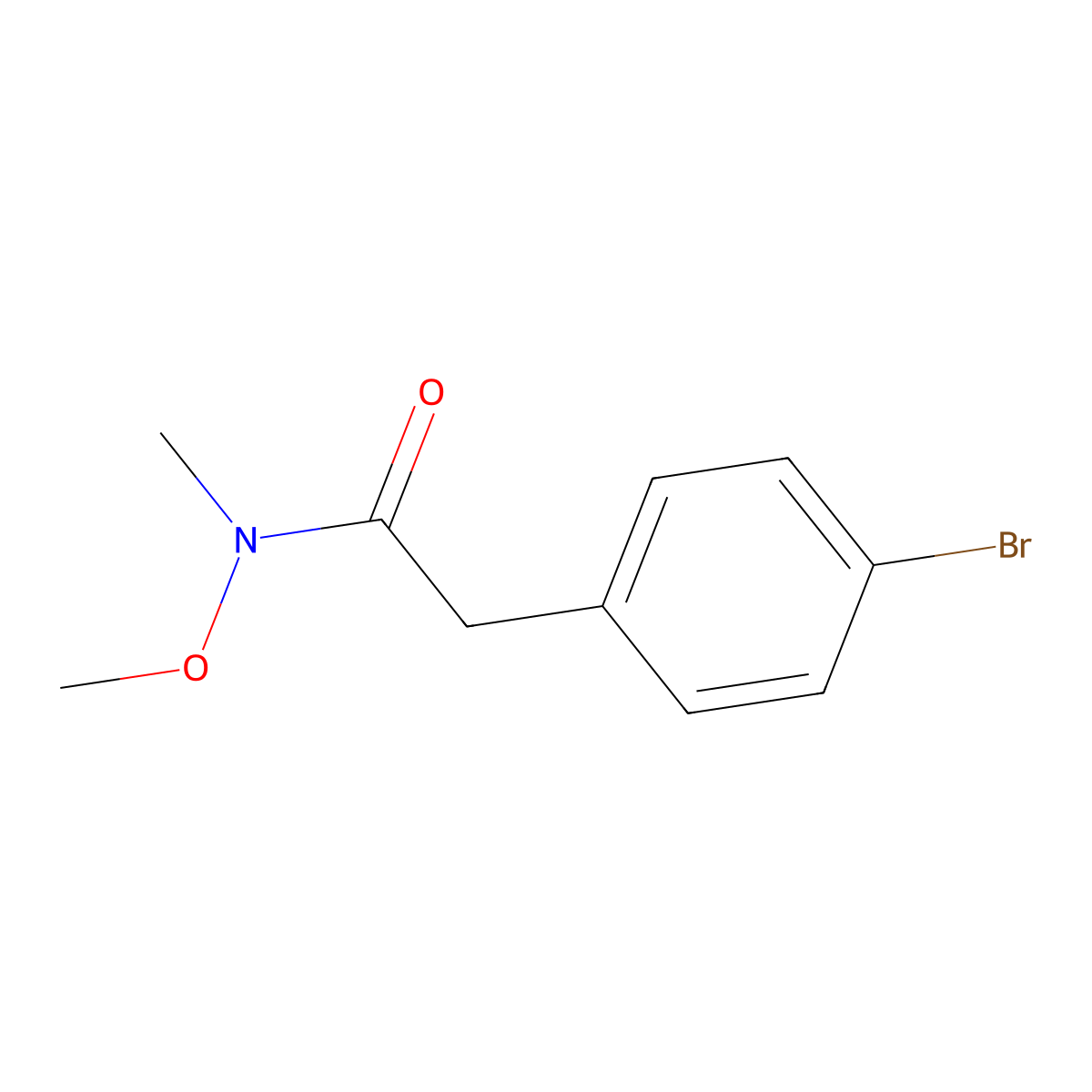 2-(4-Bromophenyl)-N-methoxy-N-methylacetamide molecular structure, CAS 149652-50-6