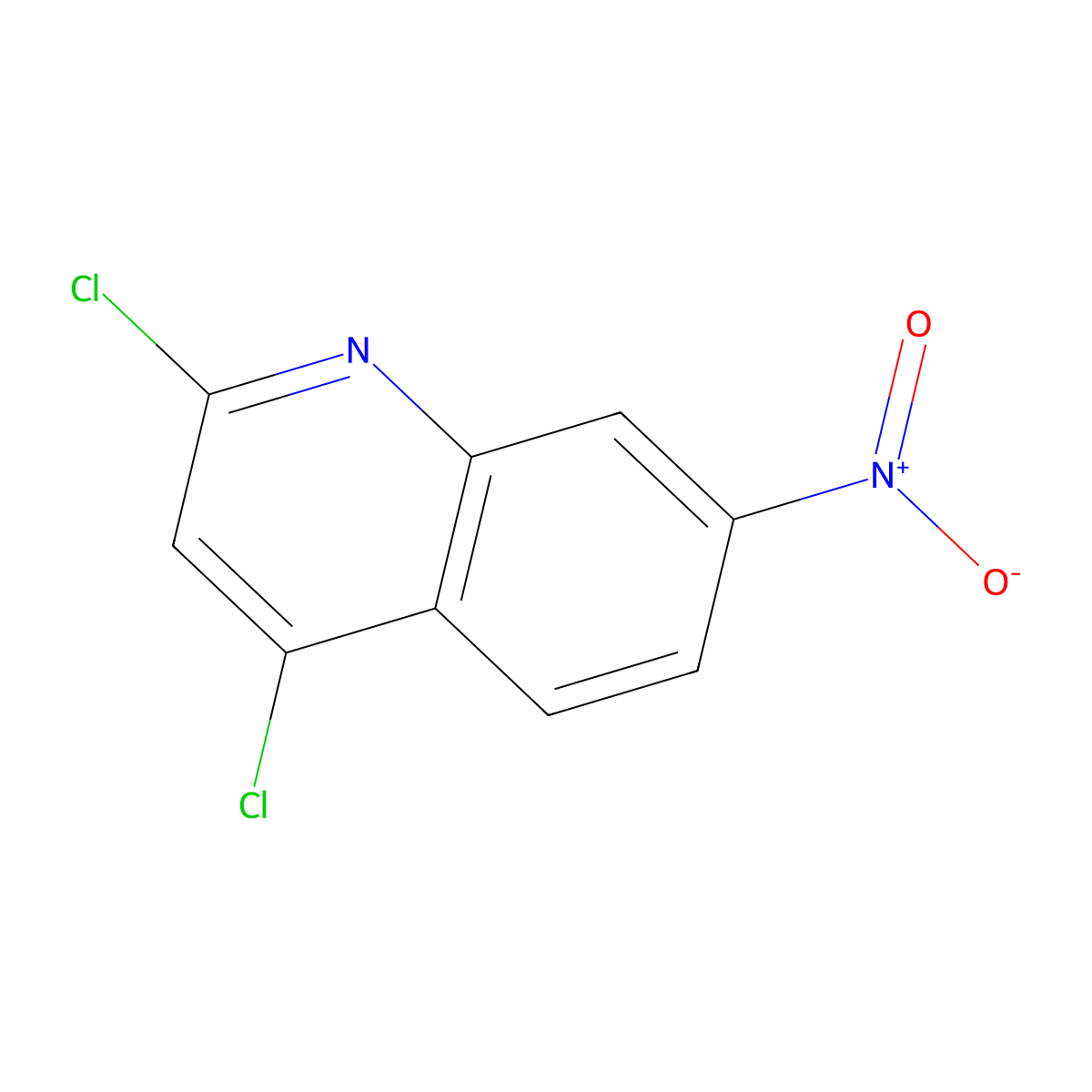 2,4-Dichloro-7-nitroquinoline molecular structure, CAS 1496522-10-1