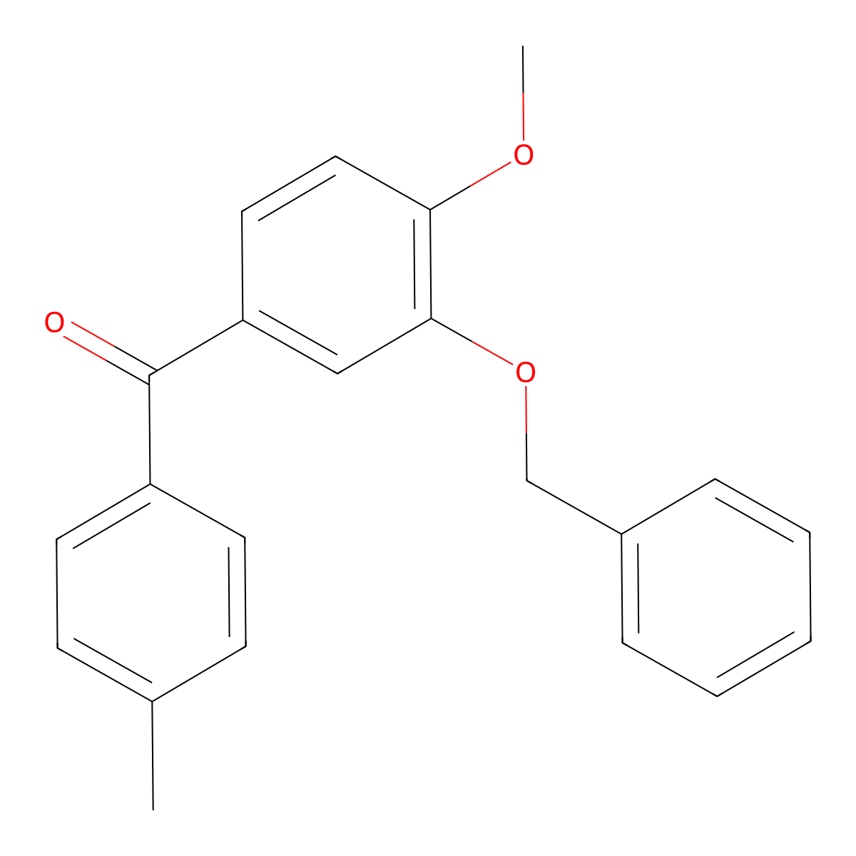 3-Benzyloxy-4-methoxy-4'-methylbenzophenone molecular structure, CAS 1496524-64-1