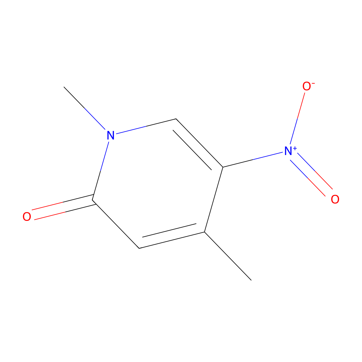 1,4-Dimethyl-5-nitropyridin-2-one molecular structure, CAS 1496547-43-3