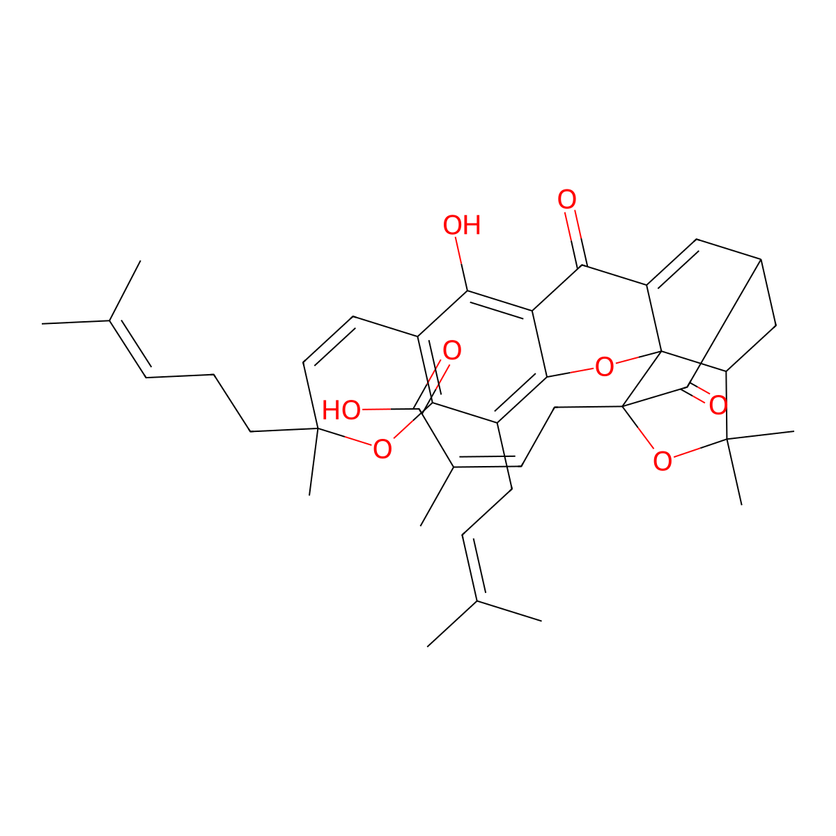 Gambogicacid molecular structure, CAS 149655-52-7