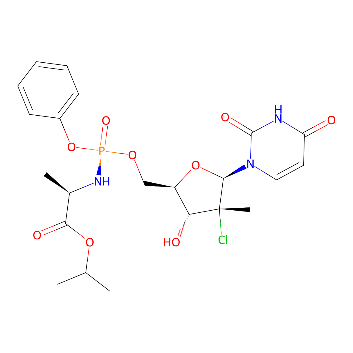 Uprifosbuvir molecular structure, CAS 1496551-77-9