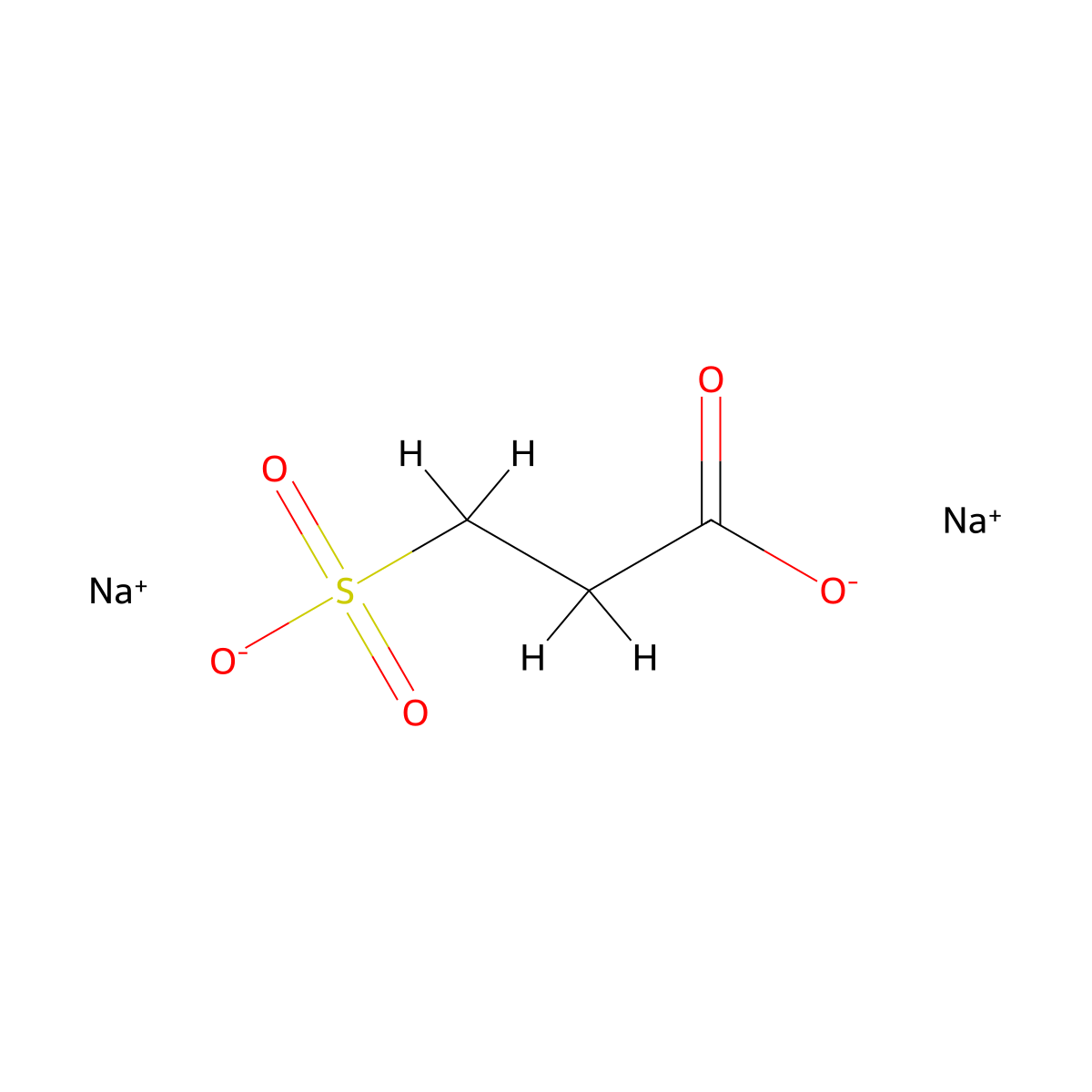 Sodium 3-sulfonatopropanoate molecular structure, CAS 1496552-89-6