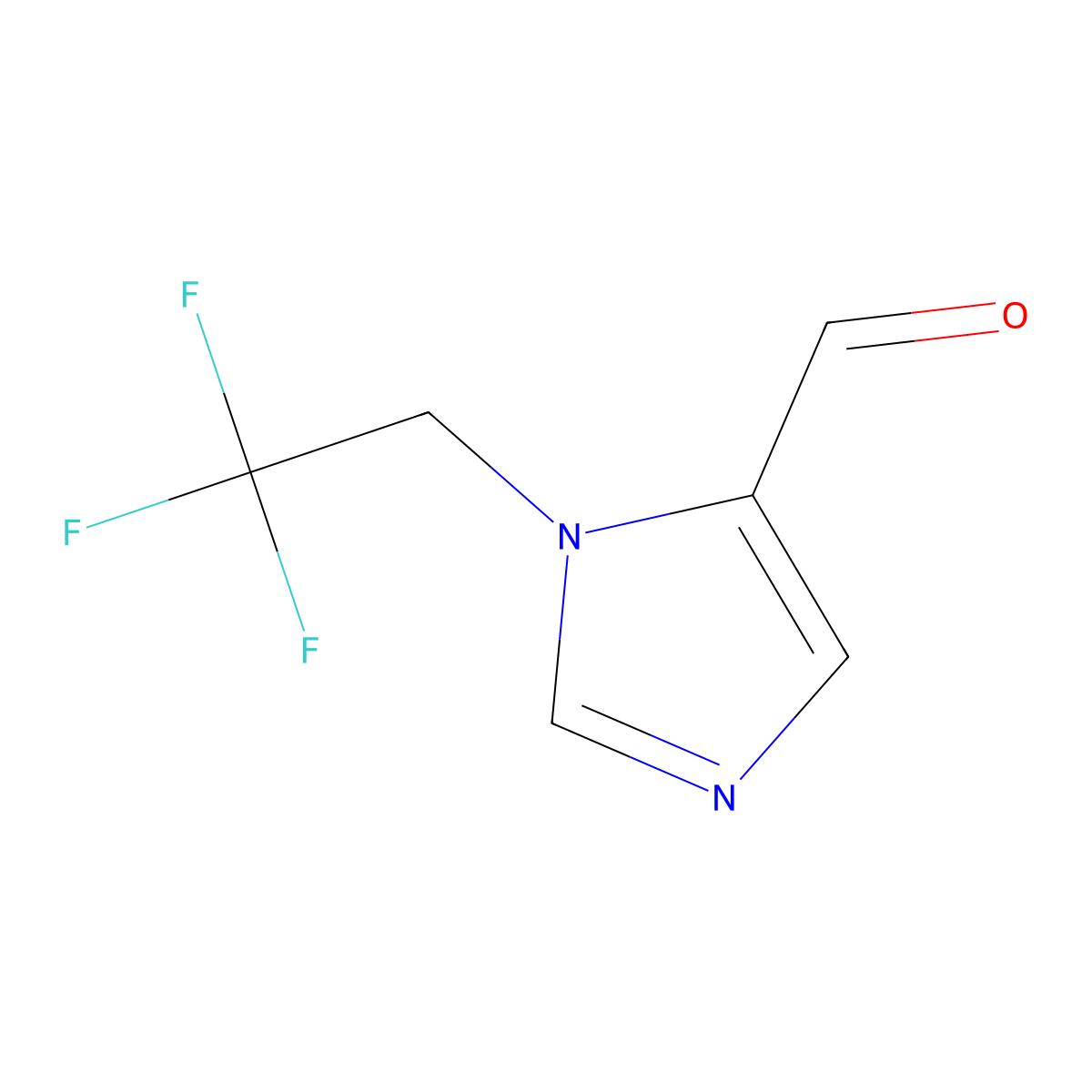 1-(2,2,2-trifluoroethyl)-1H-imidazole-5-carbaldehyde molecular structure, CAS 1496564-17-0