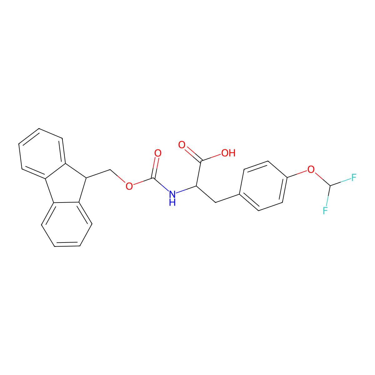 Fmoc-Tyr(CF2H)-OH molecular structure, CAS 1496564-27-2