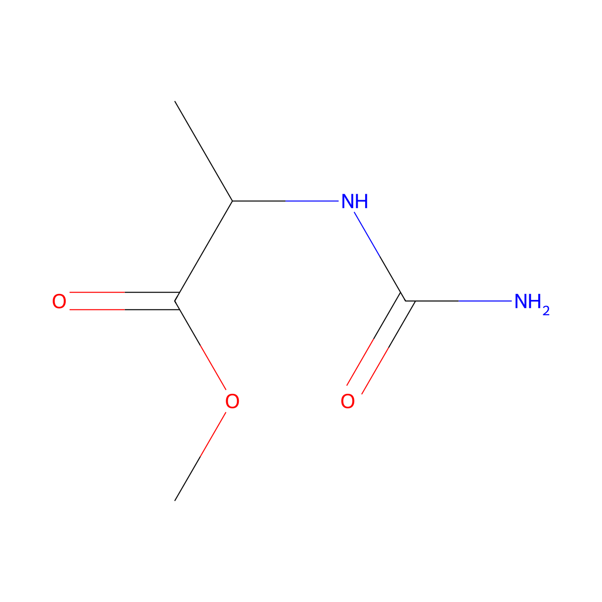 Methyl2-(carbamoylamino)propanoate molecular structure, CAS 1496571-48-2