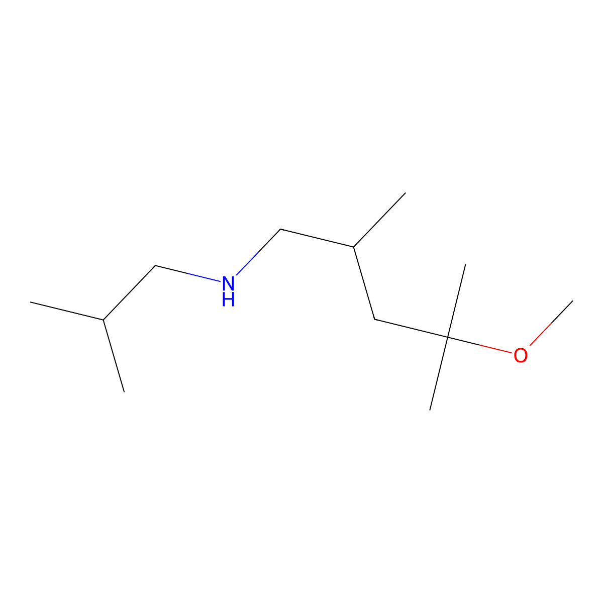 (4-Methoxy-2,4-dimethylpentyl)(2-methylpropyl)amine molecular structure, CAS 1496576-65-8
