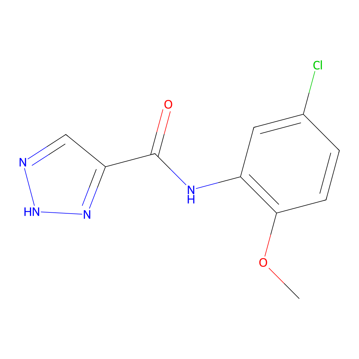 N-(5-chloro-2-methoxyphenyl)-1H-1,2,3-triazole-5-carboxamide molecular structure, CAS 1496589-34-4