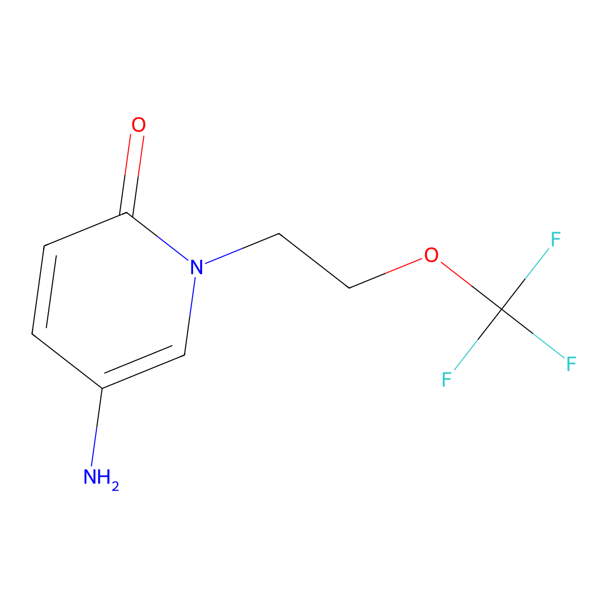5-Amino-1-(2-(trifluoromethoxy)ethyl)pyridin-2(1h)-one molecular structure, CAS 1496595-44-8