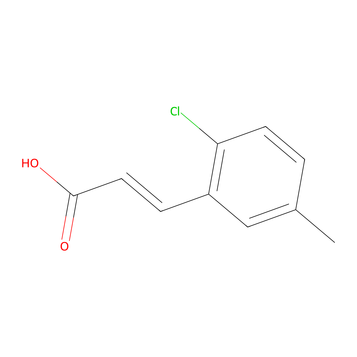 2-Chloro-5-methylcinnamic acid molecular structure, CAS 14966-12-2
