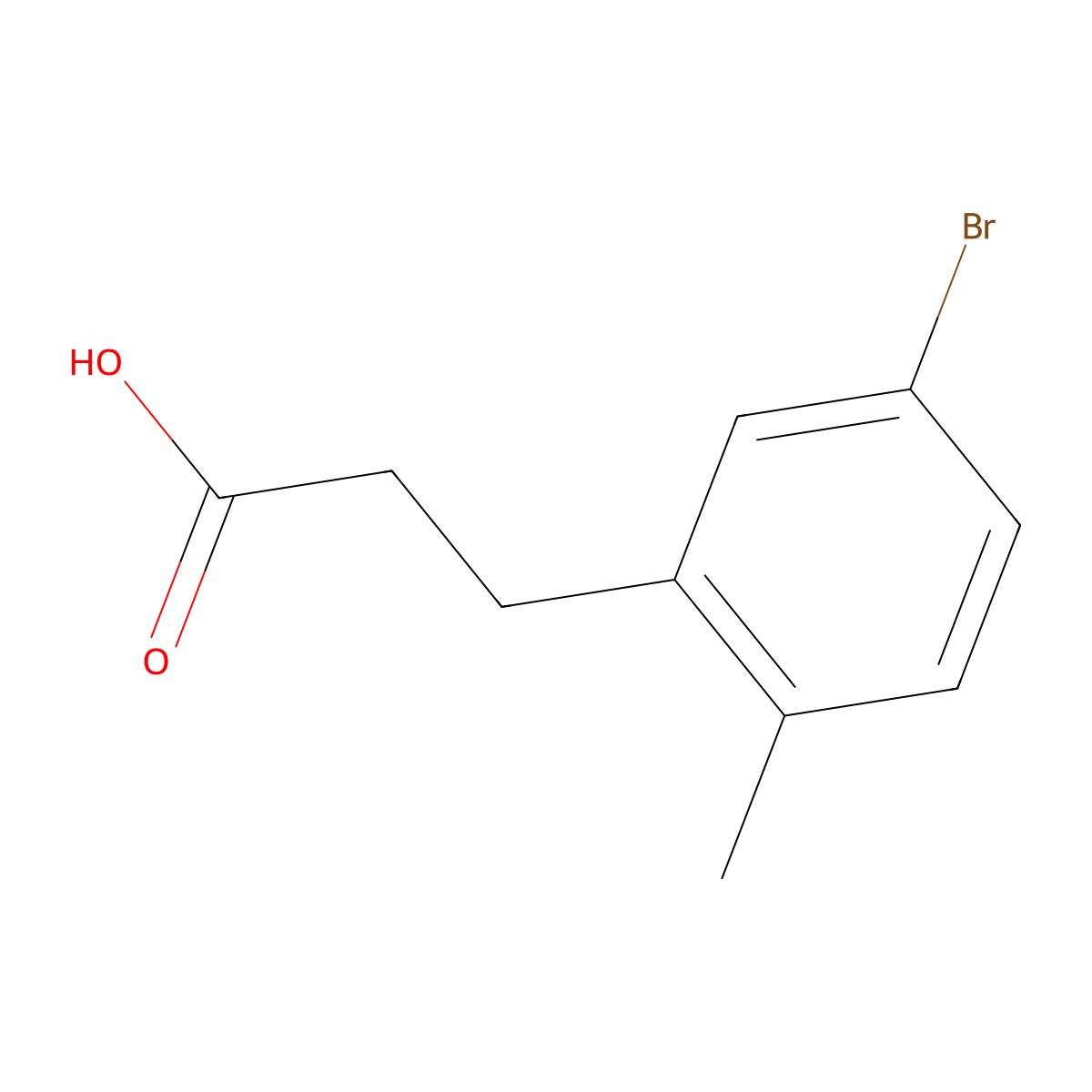 3-(5-Bromo-2-methylphenyl)propanoic acid molecular structure, CAS 14966-14-4