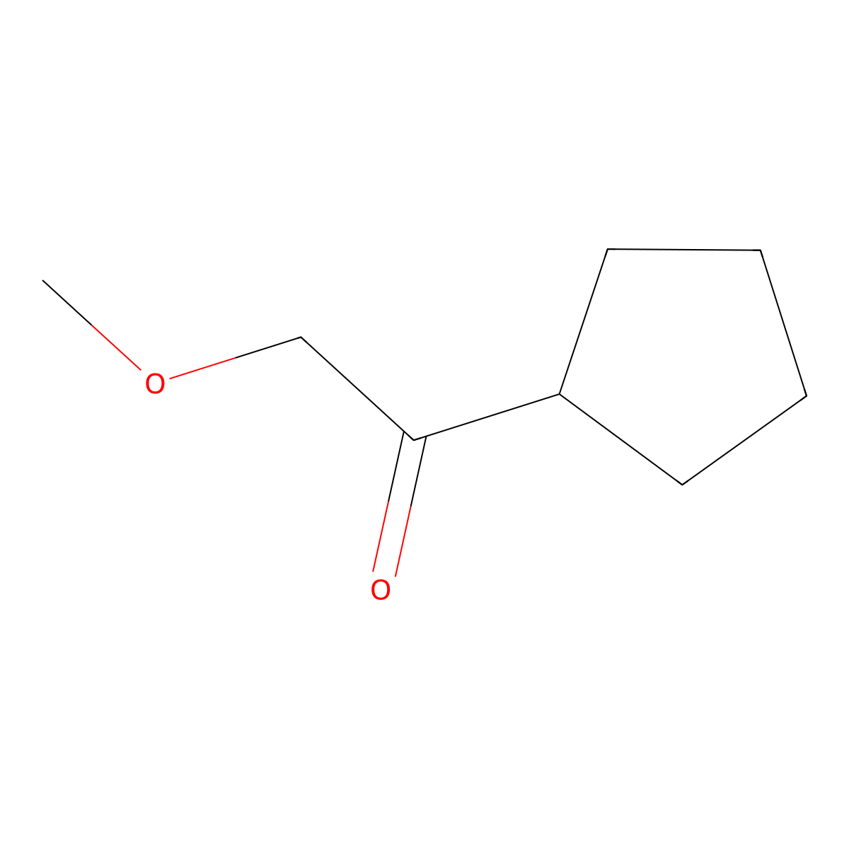 1-Cyclopentyl-2-methoxyethan-1-one molecular structure, CAS 14966-80-4