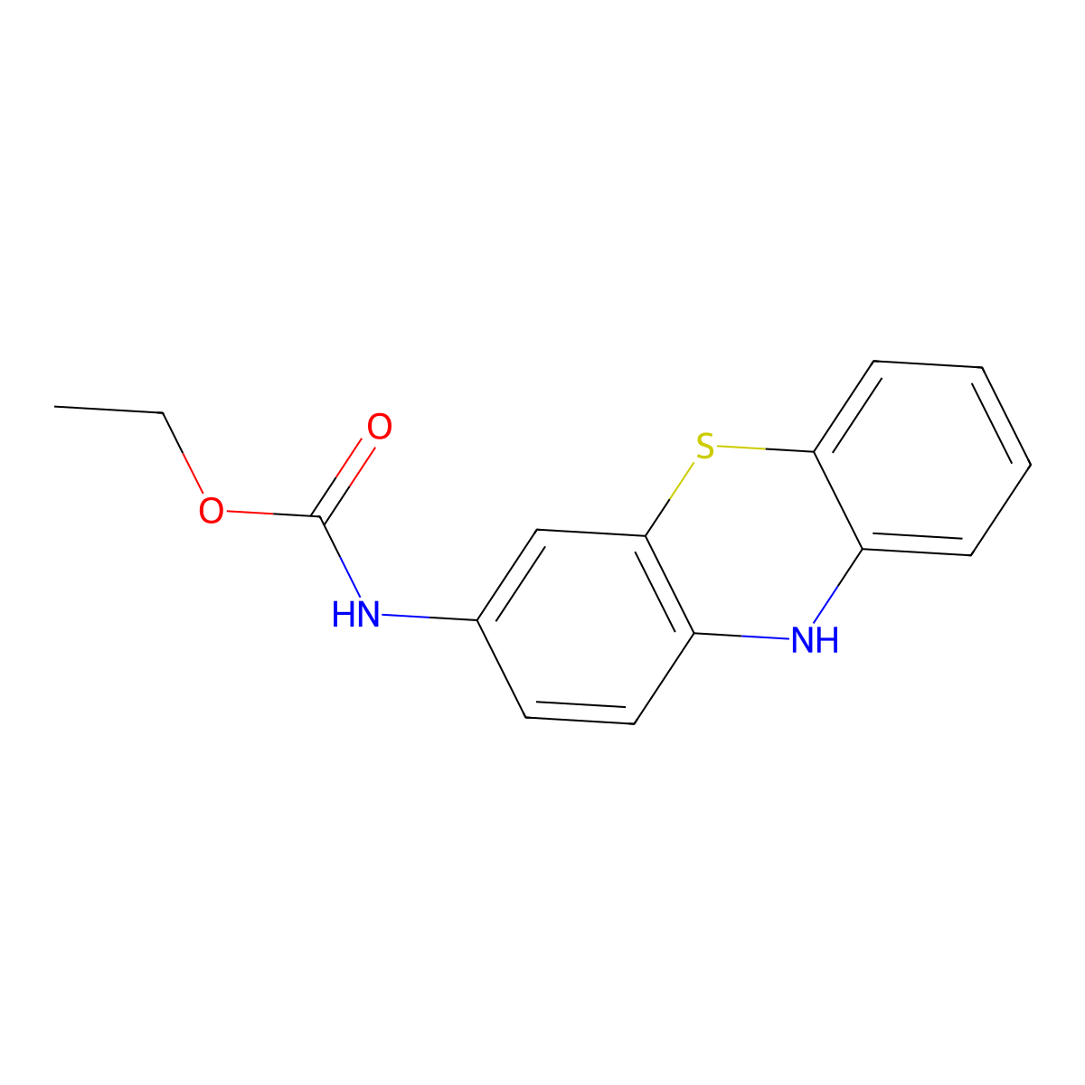 3-(Ethoxycarbonylamino)phenothiazine molecular structure, CAS 14966-87-1