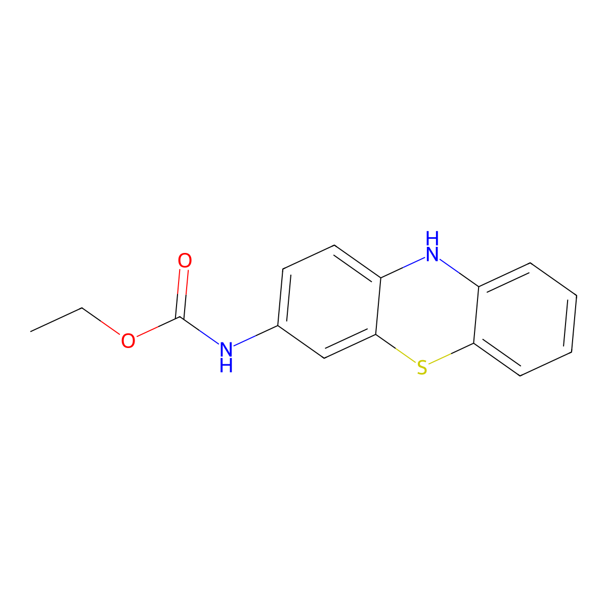 3-(Ethoxycarbonylamino)phenothiazine molecular structure, CAS 14966-87-1