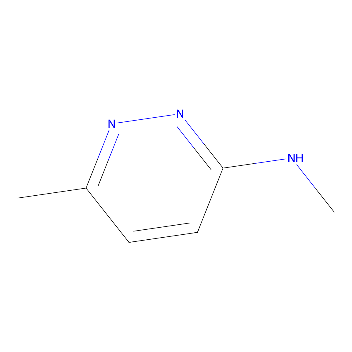 N,6-Dimethyl-3-pyridazinamine molecular structure, CAS 14966-89-3