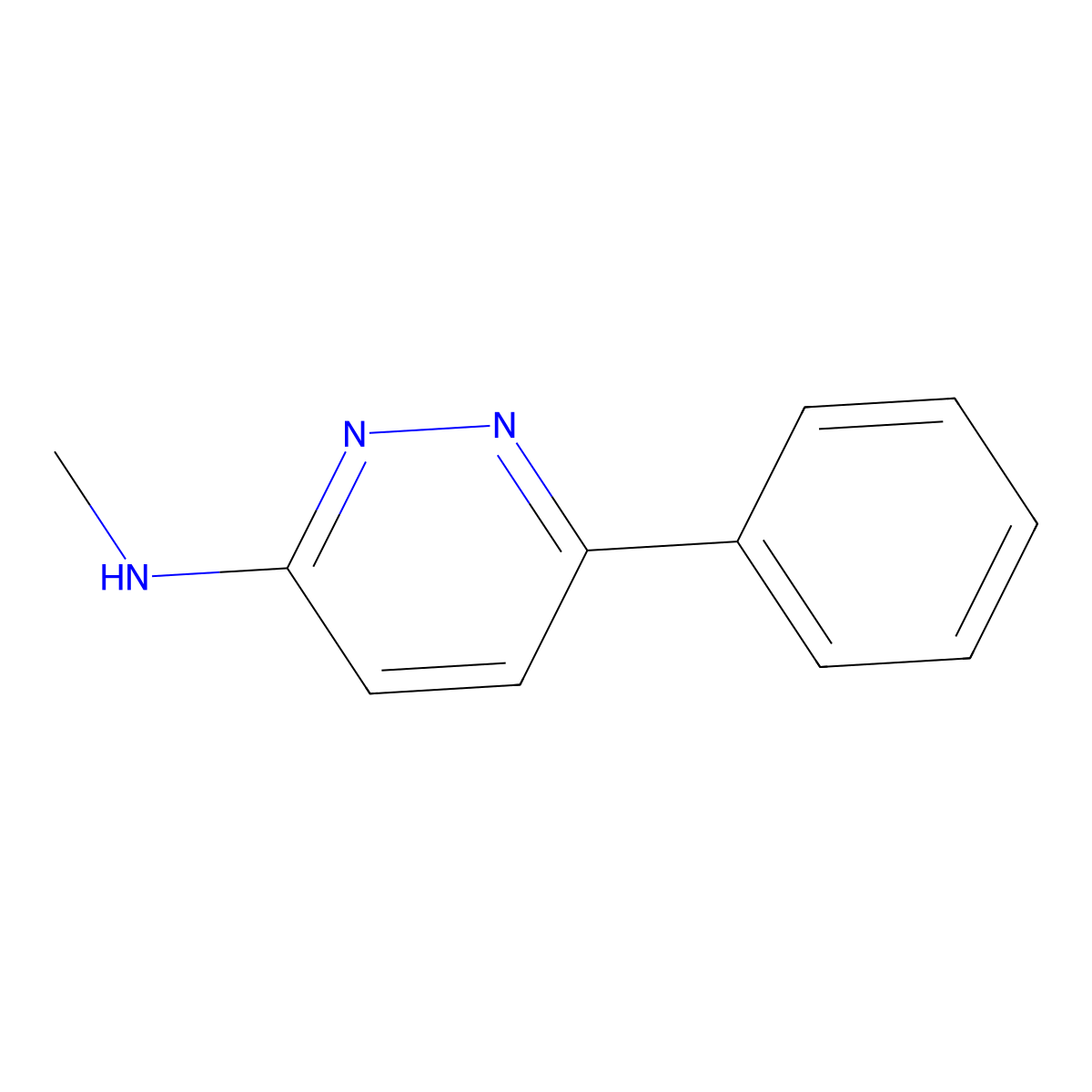 N-methyl-6-phenylpyridazin-3-amine molecular structure, CAS 14966-92-8