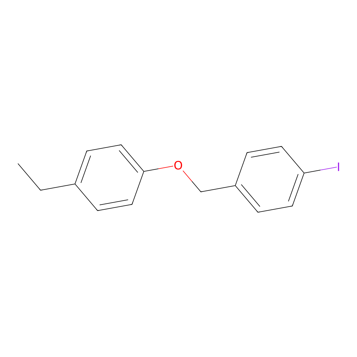 1-Ethyl-4-((4-iodobenzyl)oxy)benzene molecular structure, CAS 1496600-48-6