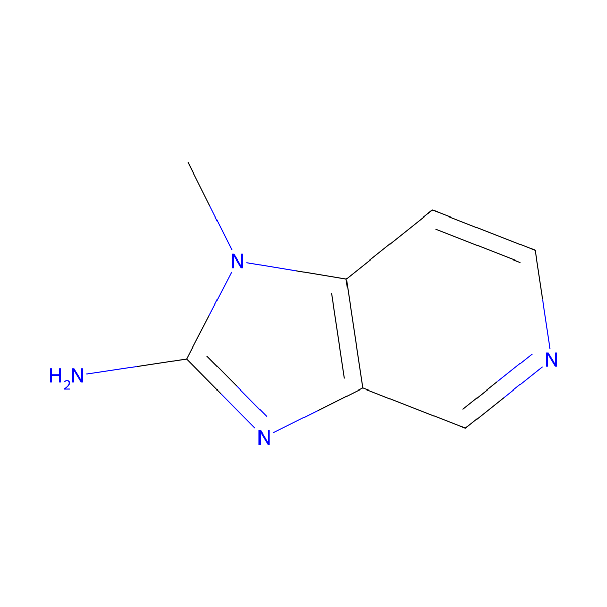 1-methyl-1H-imidazo[4,5-c]pyridin-2-amine molecular structure, CAS 1496649-55-8