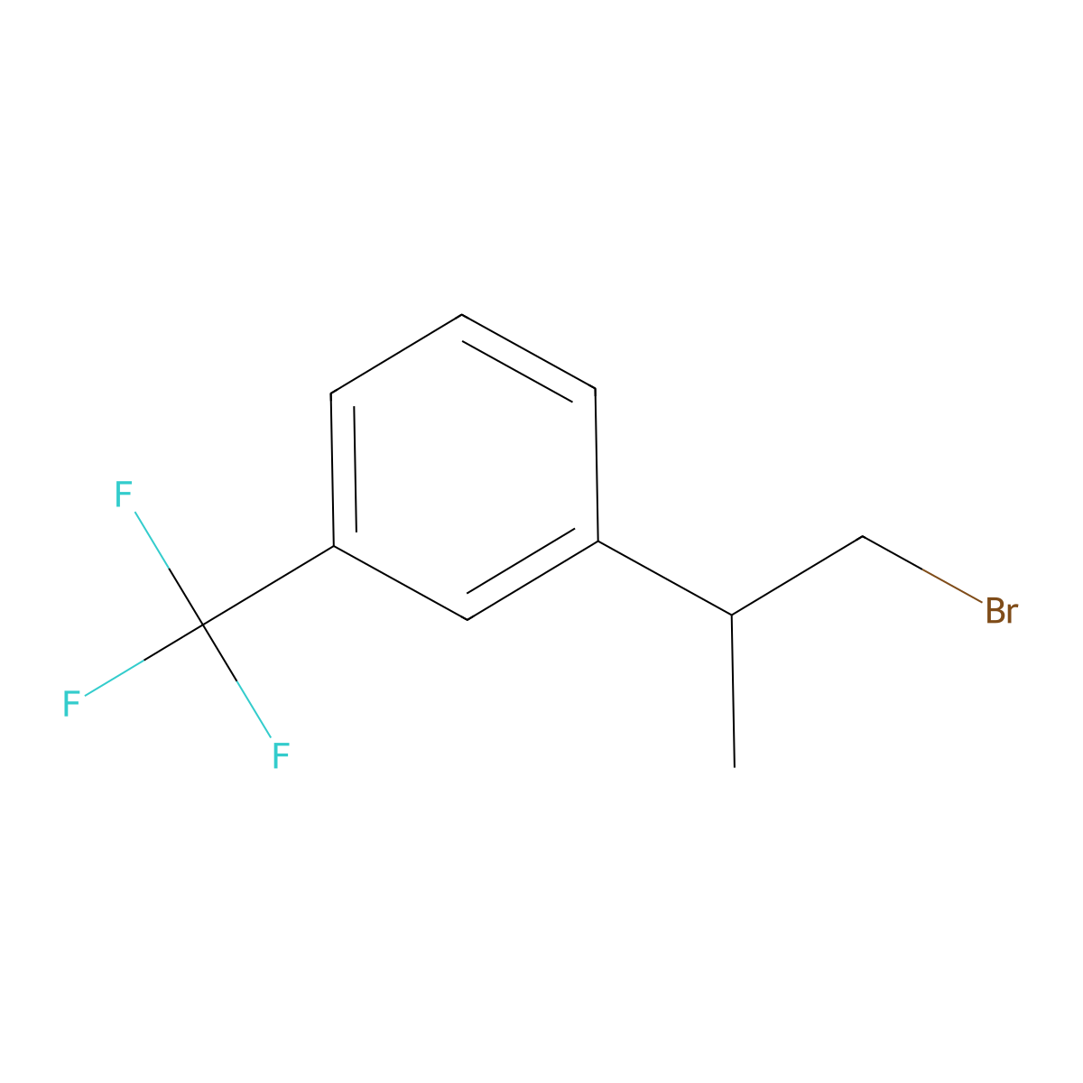 1-(1-Bromopropan-2-yl)-3-(trifluoromethyl)benzene molecular structure, CAS 1496651-70-7