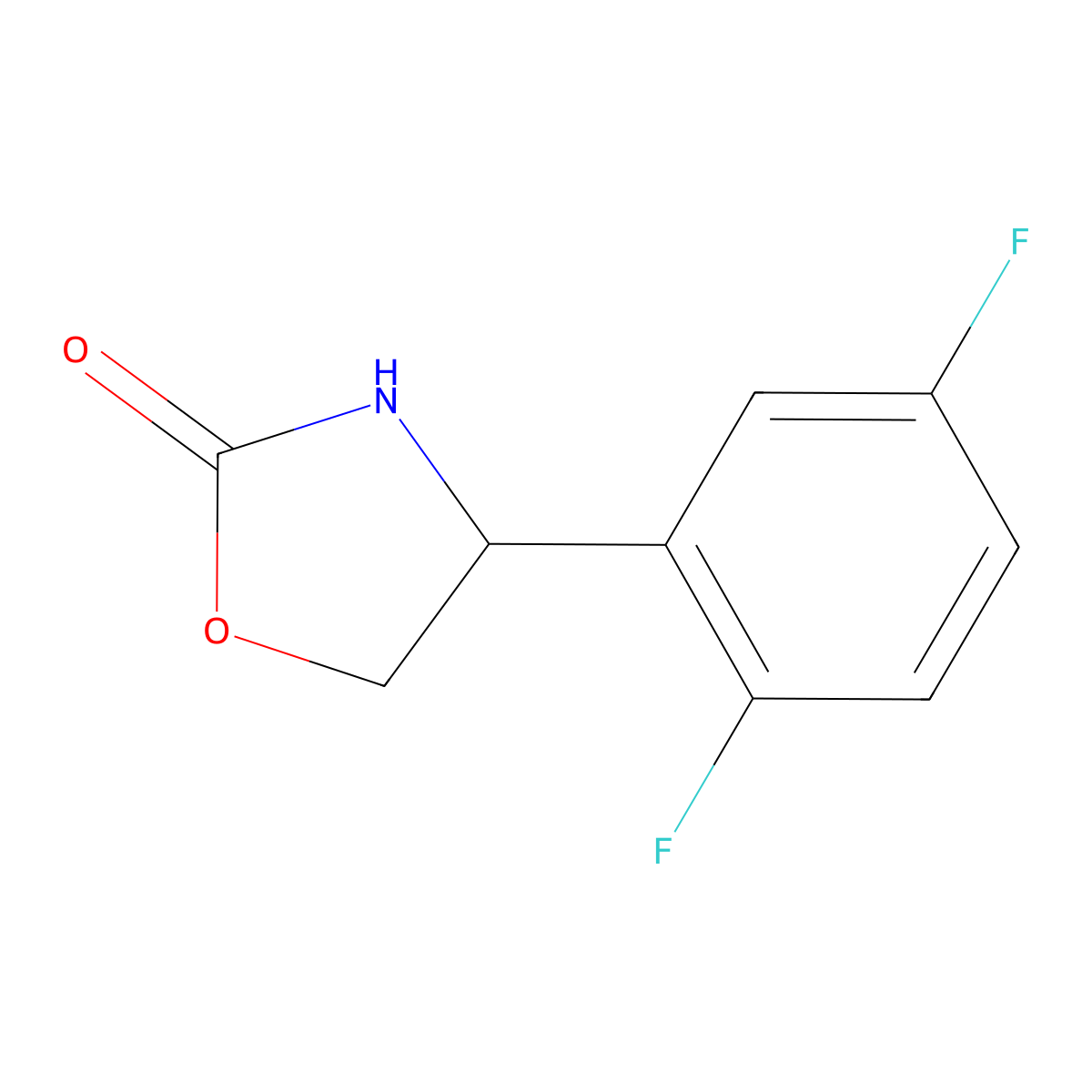 4-(2,5-Difluorophenyl)oxazolidin-2-one molecular structure, CAS 1496653-22-5