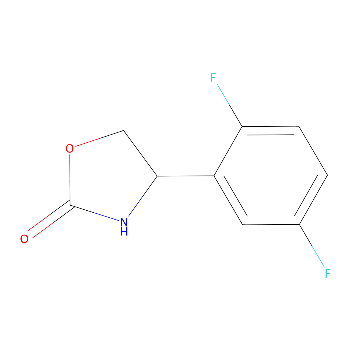 4-(2,5-Difluorophenyl)oxazolidin-2-one molecular structure, CAS 1496653-22-5