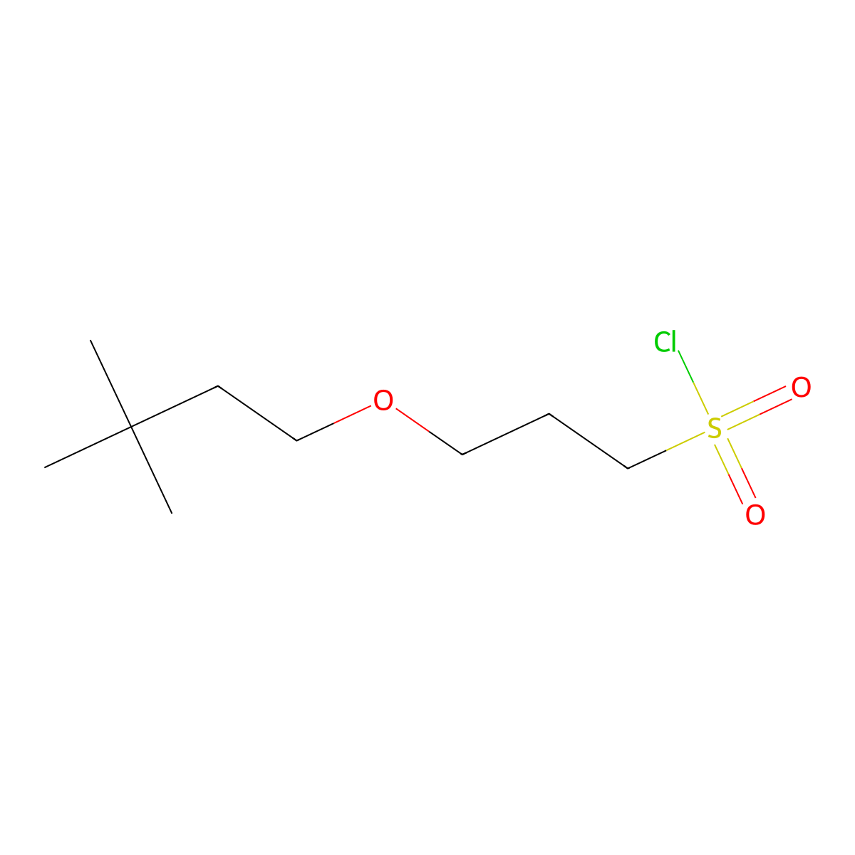 3-(3,3-Dimethylbutoxy)propane-1-sulfonyl chloride molecular structure, CAS 1496679-33-4