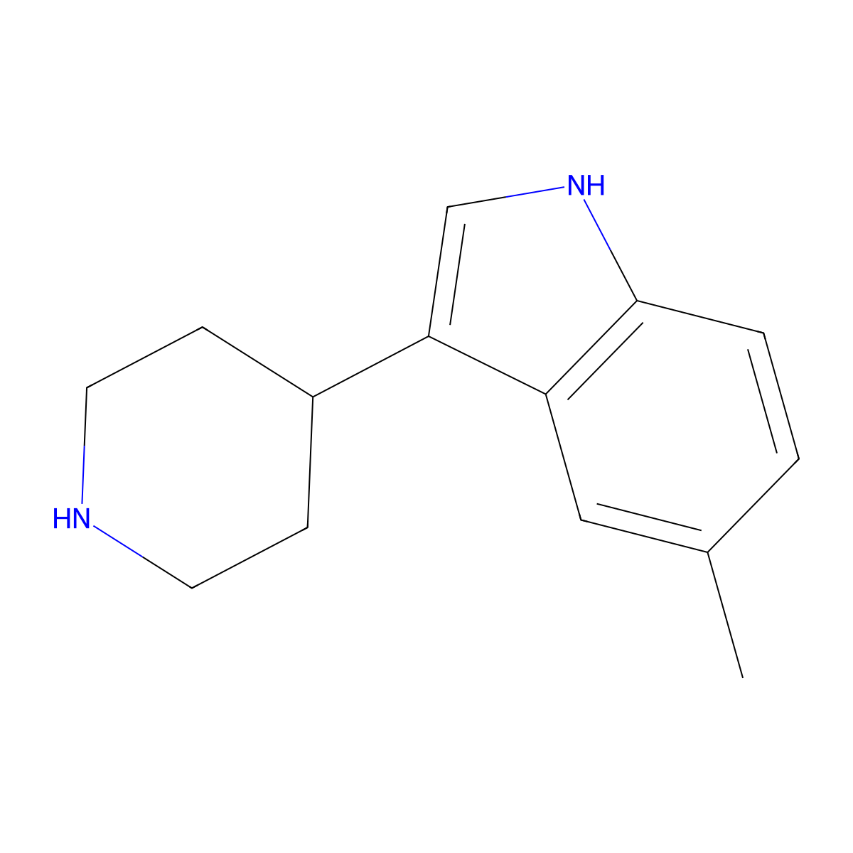 5-Methyl-3-piperidin-4-YL-1H-indole molecular structure, CAS 149669-44-3
