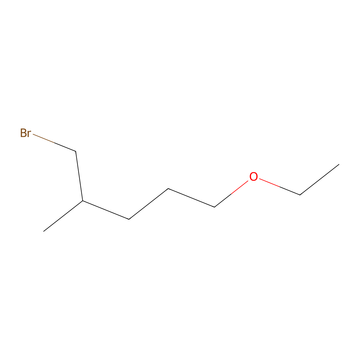 1-Bromo-5-ethoxy-2-methylpentane molecular structure, CAS 1496705-00-0