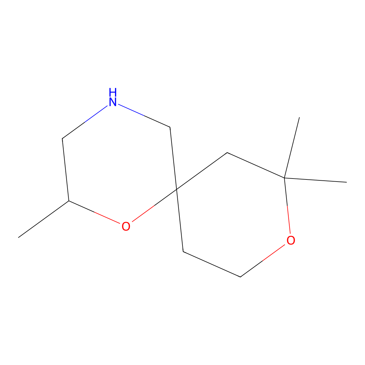 2,8,8-Trimethyl-1,9-dioxa-4-azaspiro[5.5]undecane molecular structure, CAS 1496715-13-9