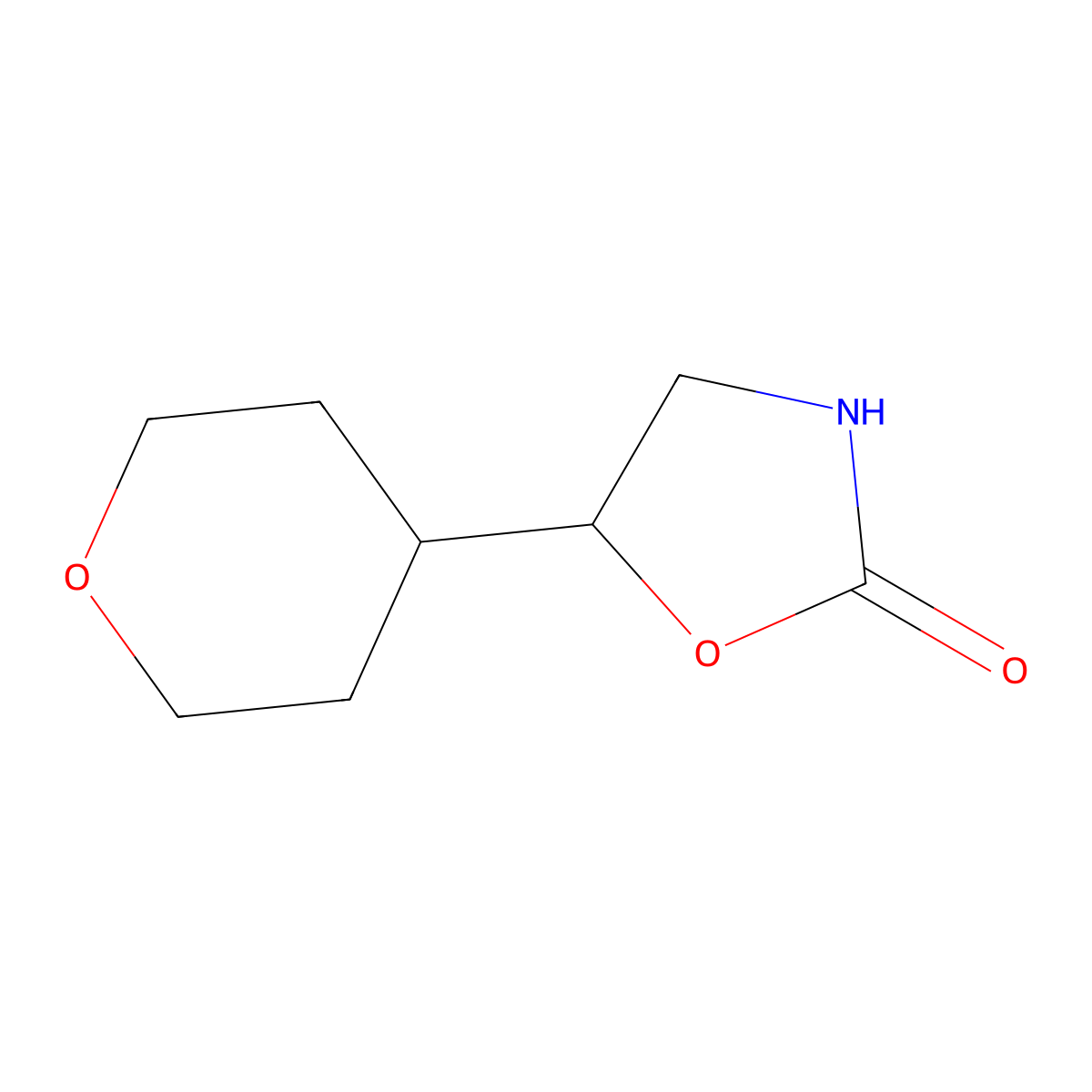 5-(Oxan-4-yl)-1,3-oxazolidin-2-one molecular structure, CAS 1496722-98-5
