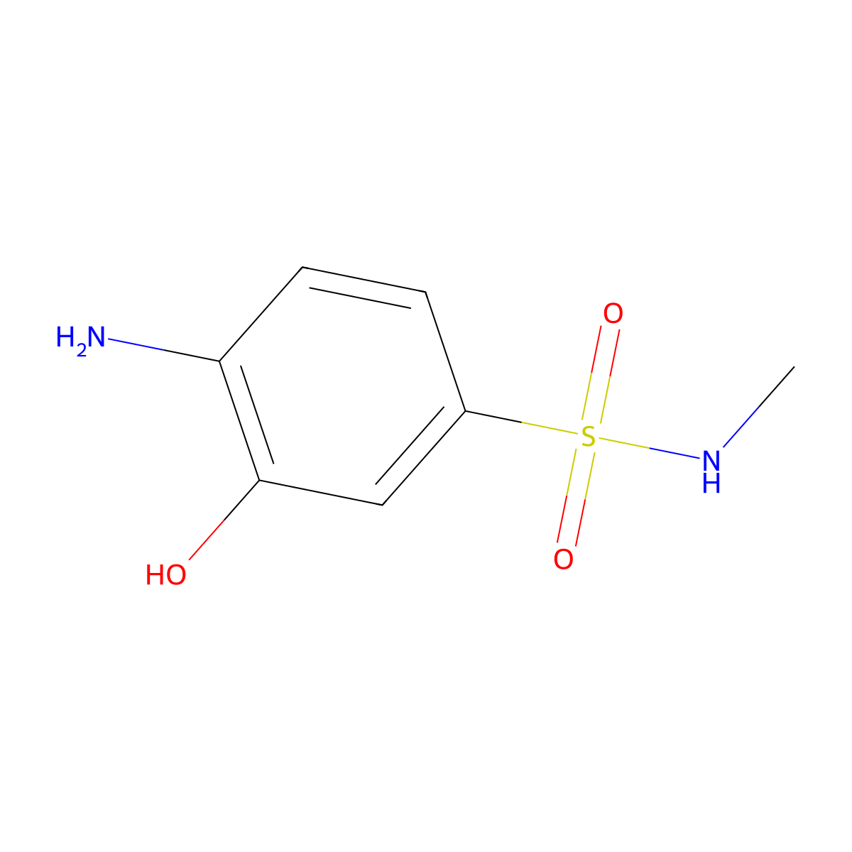 4-Amino-3-hydroxy-N-methylbenzene-1-sulfonamide molecular structure, CAS 149673-66-5