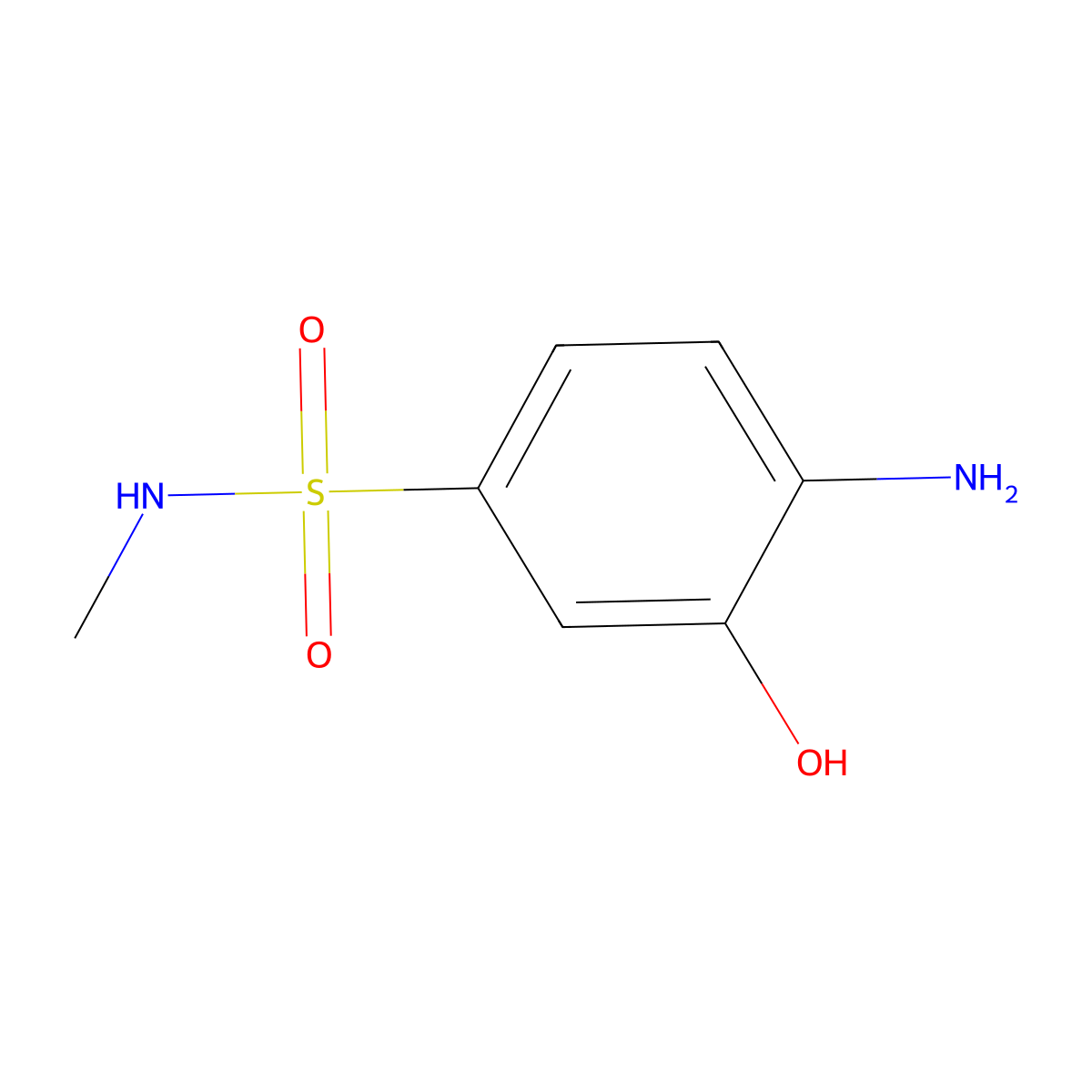 4-Amino-3-hydroxy-N-methylbenzene-1-sulfonamide molecular structure, CAS 149673-66-5