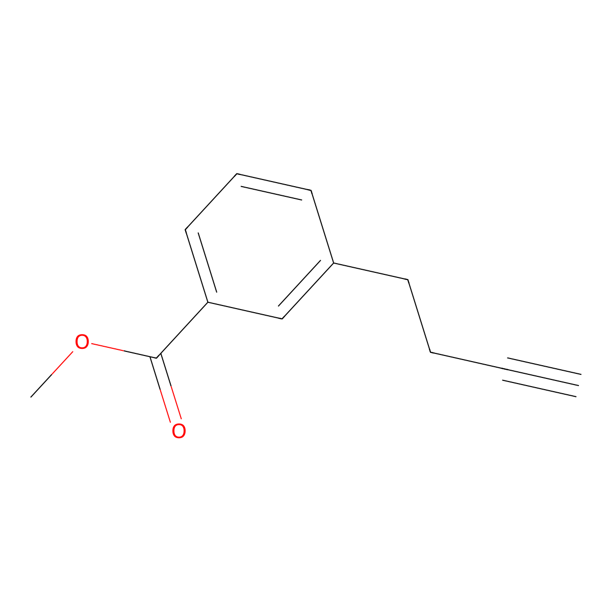 Methyl 3-(but-3-yn-1-yl)benzoate molecular structure, CAS 1496736-26-5