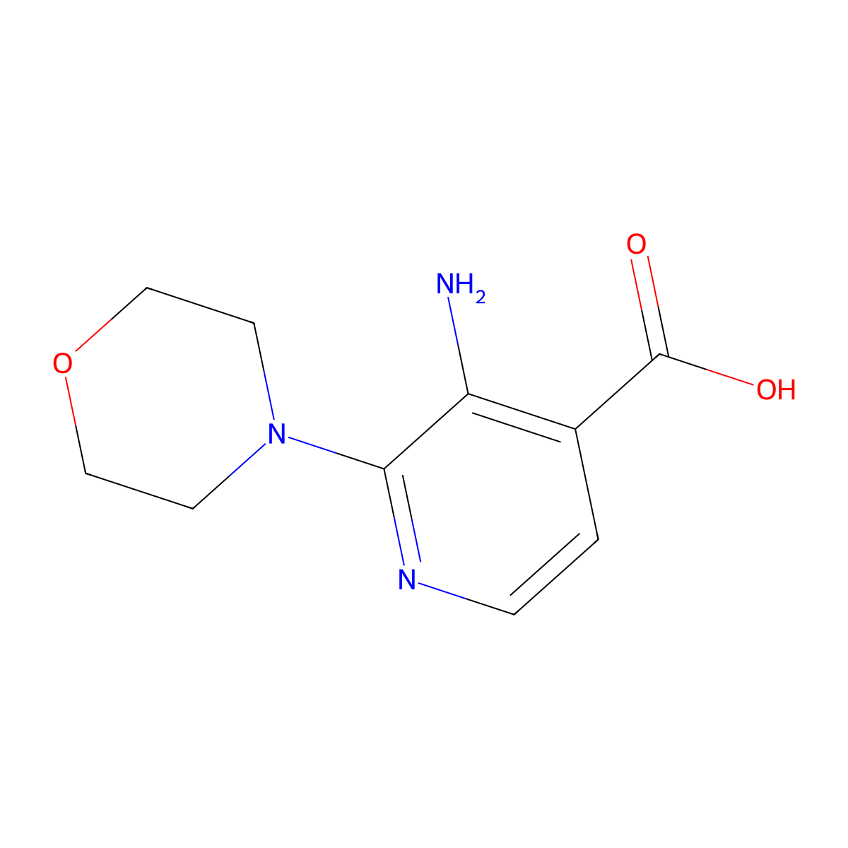 3-Amino-2-morpholinoisonicotinic acid molecular structure, CAS 1496756-55-8