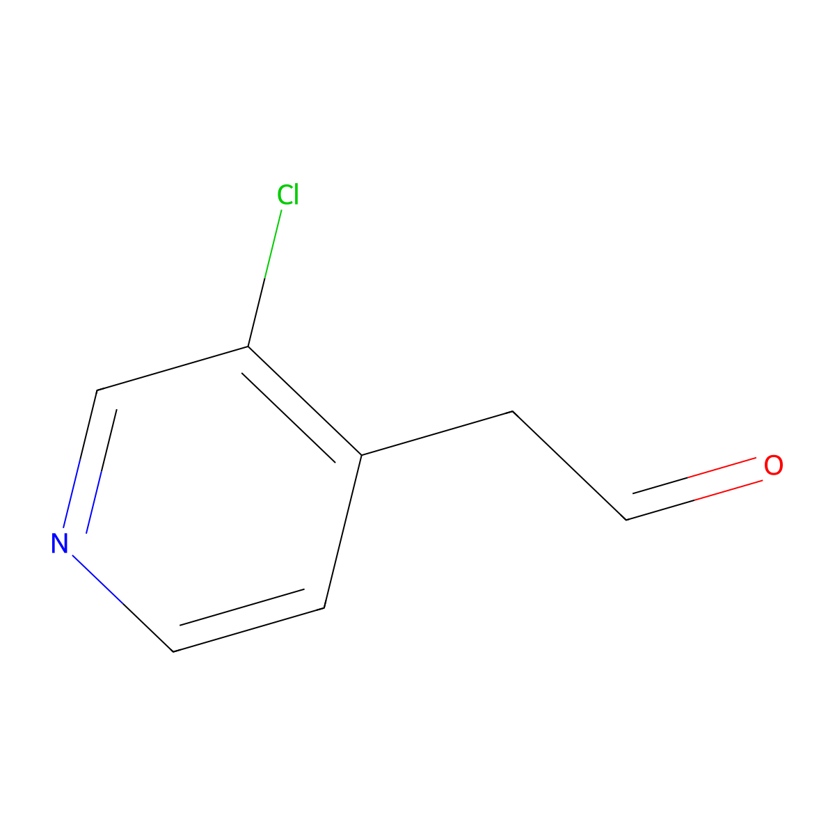 2-(3-Chloropyridin-4-yl)acetaldehyde molecular structure, CAS 1496772-44-1