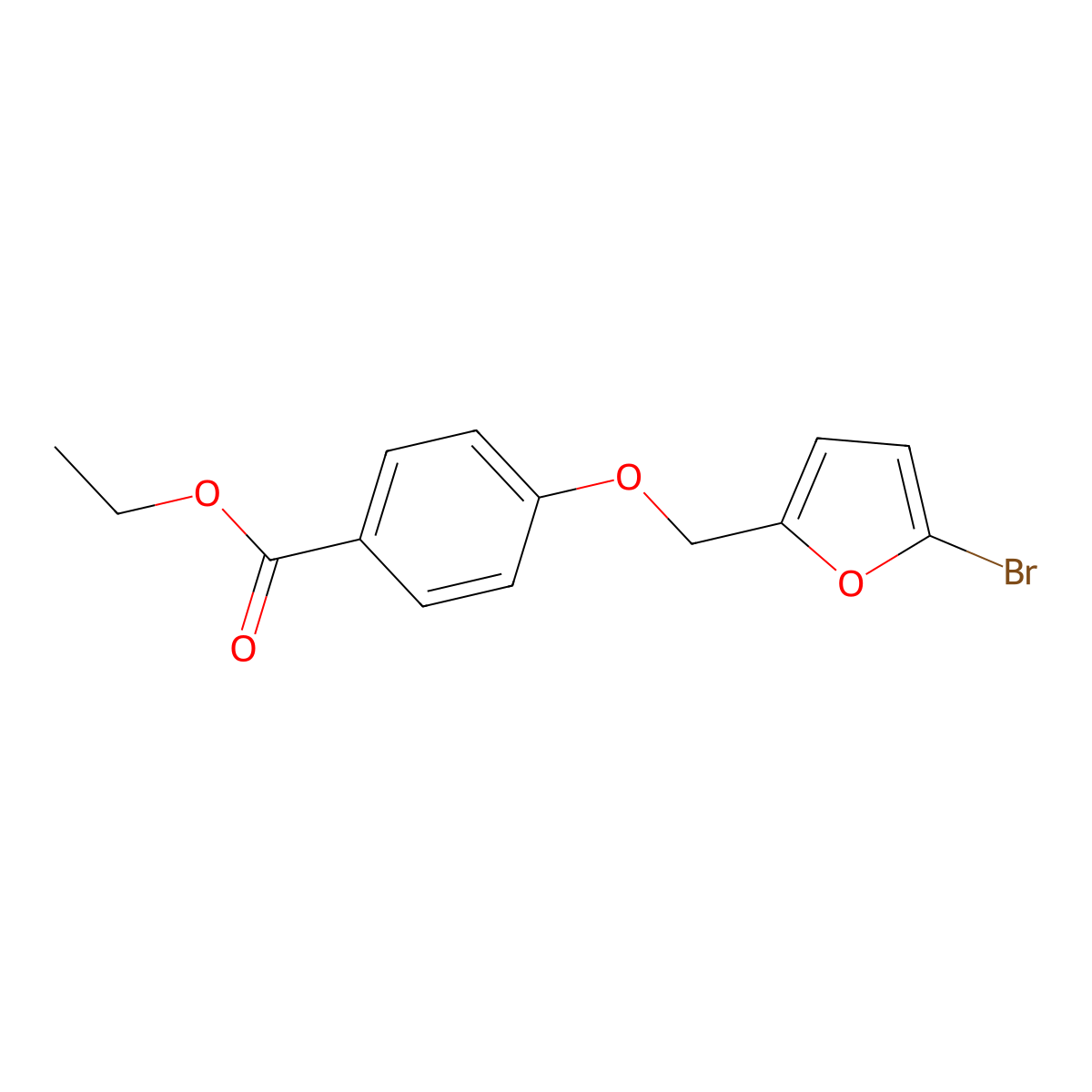 Ethyl 4-[(5-bromofuran-2-yl)methoxy]benzoate molecular structure, CAS 1496794-11-6