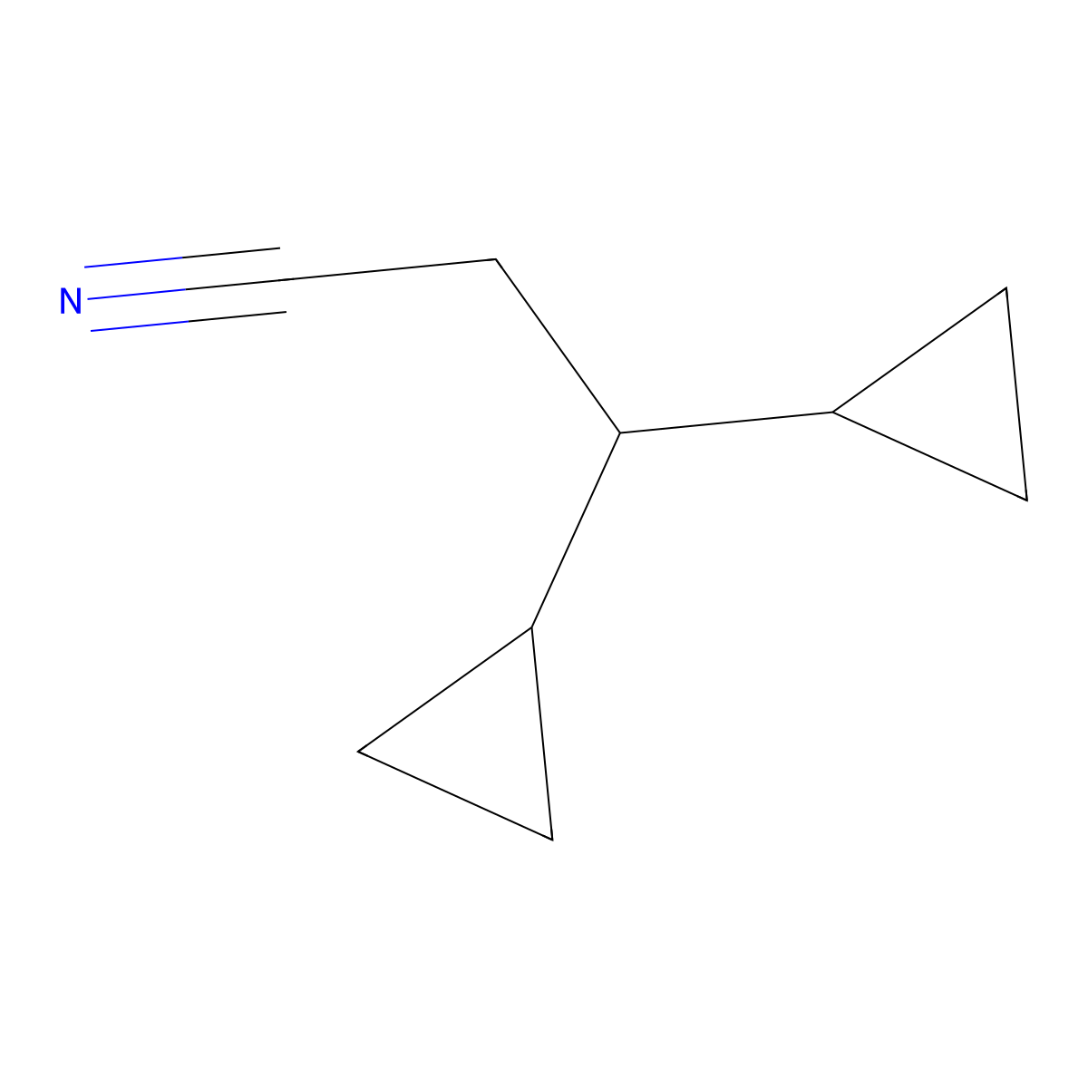 3,3-Dicyclopropylpropionitrile molecular structure, CAS 149680-85-3