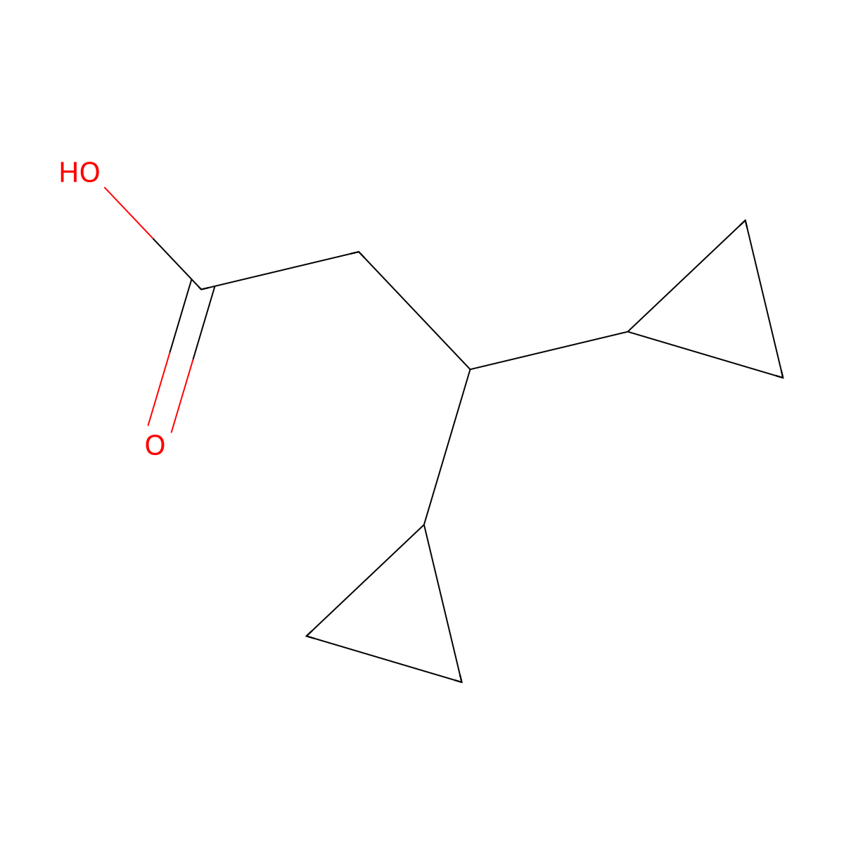 3,3-dicyclopropylpropanoic Acid molecular structure, CAS 149680-86-4