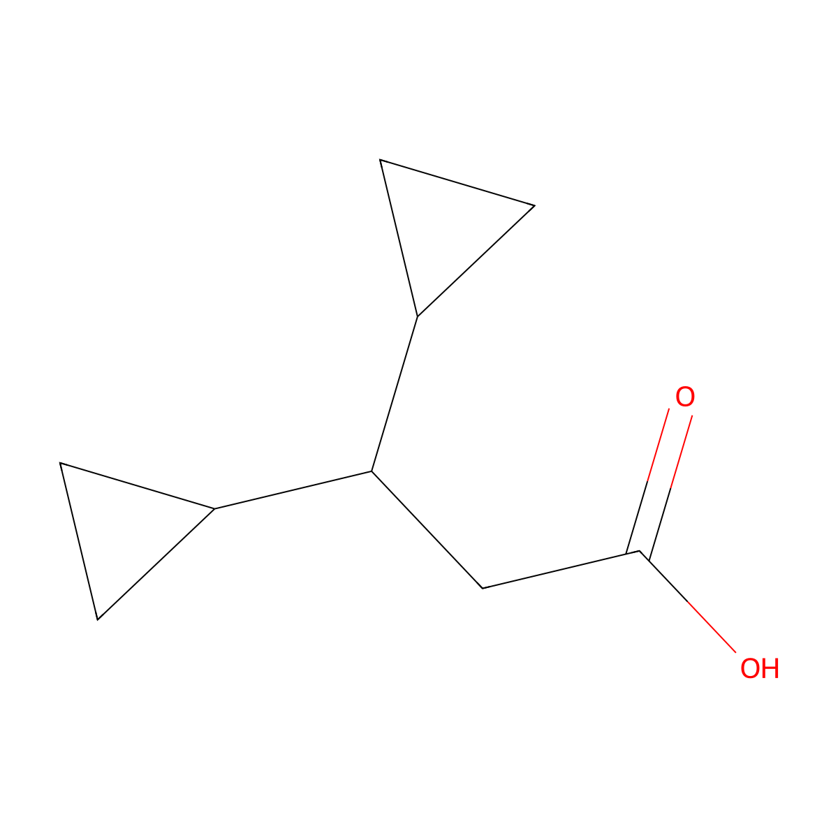 3,3-dicyclopropylpropanoic Acid molecular structure, CAS 149680-86-4