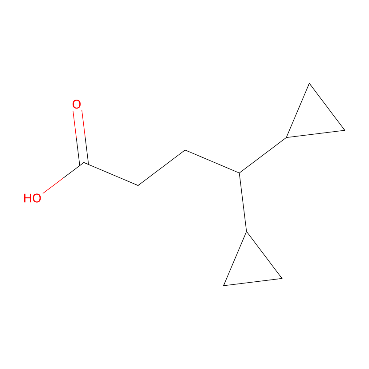 4,4-dicyclopropylbutanoic Acid molecular structure, CAS 149680-90-0