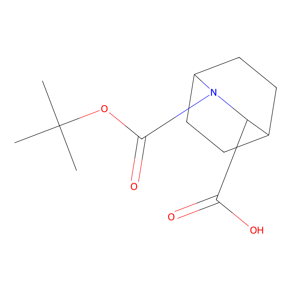 (3R)-2-tert-butoxycarbonyl-2-azabicyclo[2.2.2]octane-3-carboxylic acid molecular structure, CAS 149681-02-7