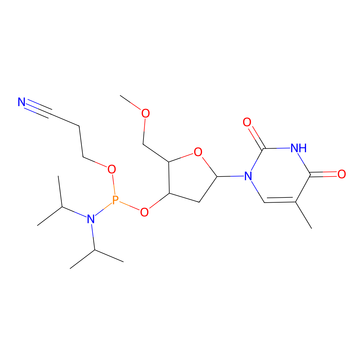 5/'-O-Methyl-DT cep molecular structure, CAS 149681-62-9