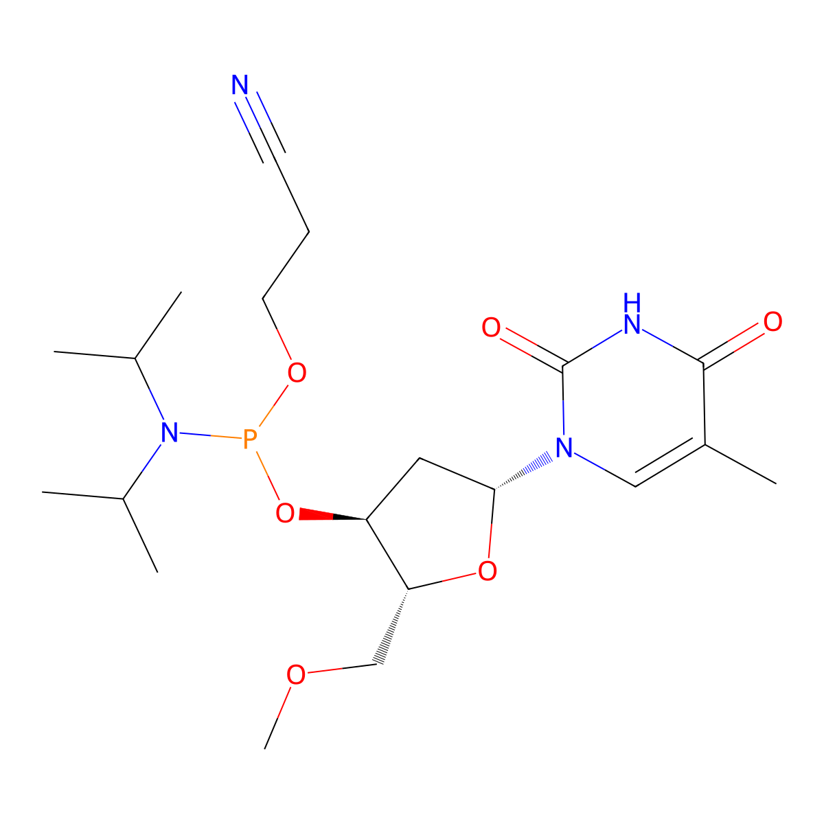 5/'-O-Methyl-DT cep molecular structure, CAS 149681-62-9
