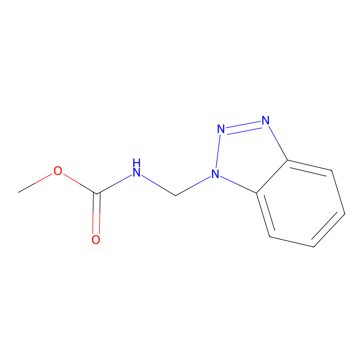 Methyl N-(benzotriazol-1-ylmethyl)carbamate molecular structure, CAS 149681-91-4