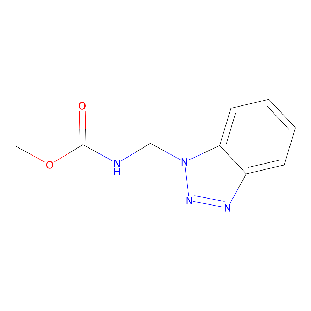 Methyl N-(benzotriazol-1-ylmethyl)carbamate molecular structure, CAS 149681-91-4