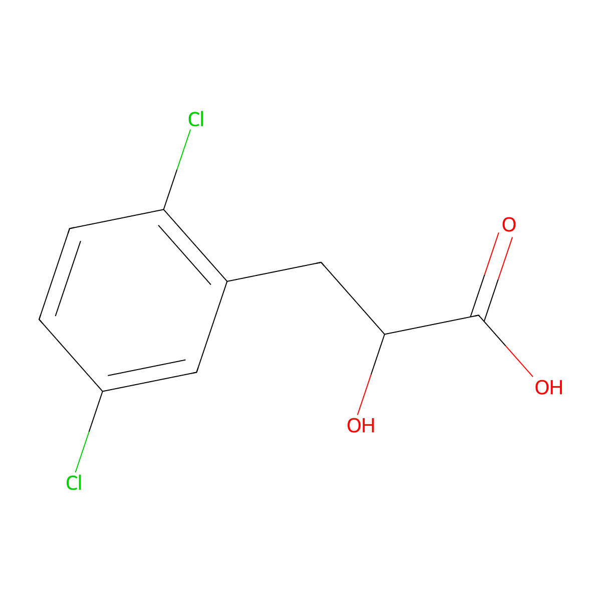 3-(2,5-Dichlorophenyl)-2-hydroxypropanoic acid molecular structure, CAS 1496812-06-6